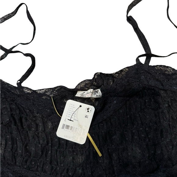 Free People Black Lace Sheer Chemise NWT - Picture 5 of 7